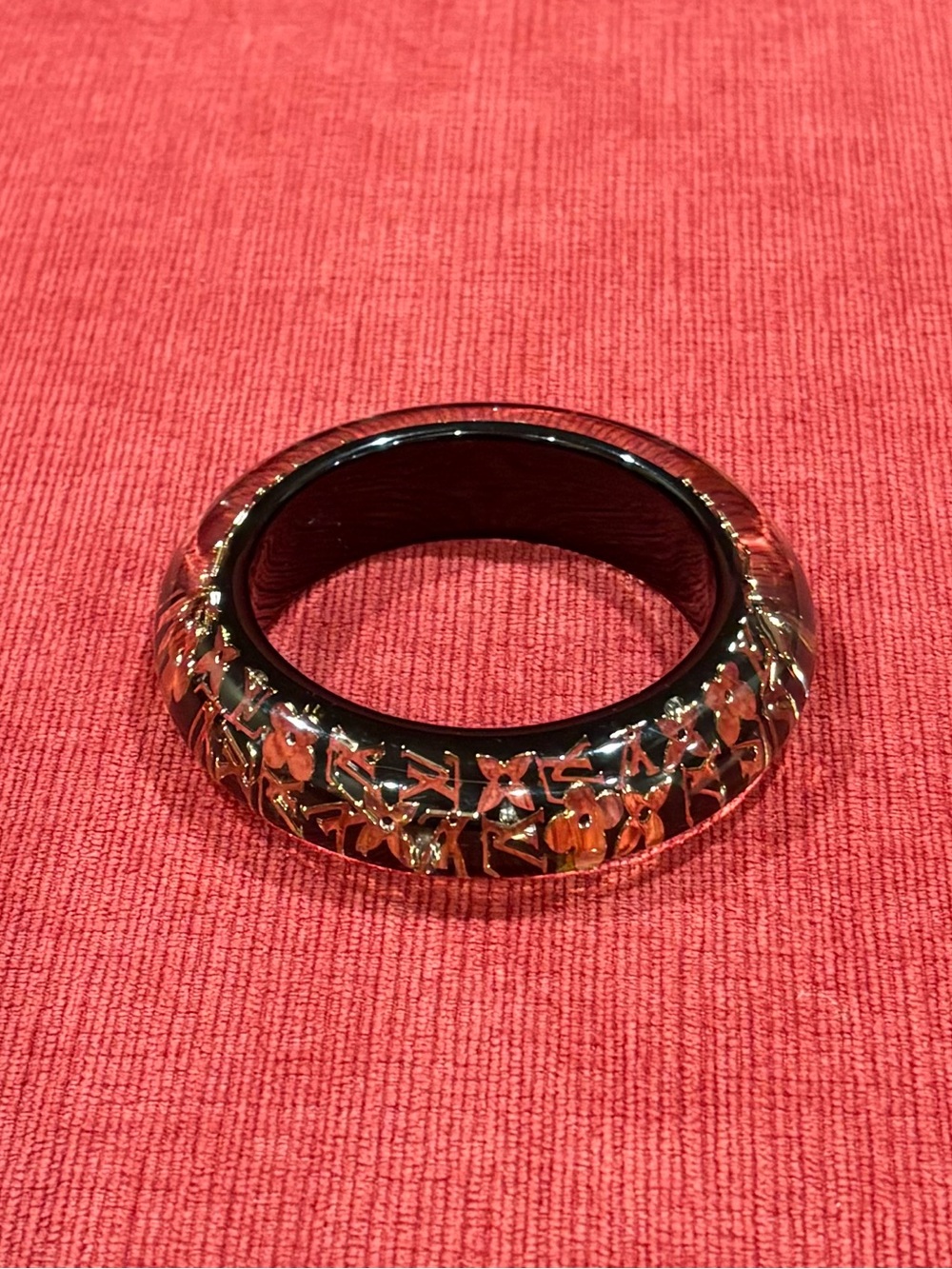 Authentic Louis Vuitton Inclusion-Style Resin Bangle Bracelet